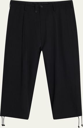 Yohji Yamamoto Mens Pleated Gabardine Pants