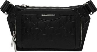 Karl Lagerfeld K/Loom Heuptas - Heren - Heuptassen - Zwart - ONE Size - Leer - Tassen