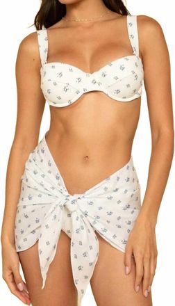 Montce Swim Heidi Bustier Bikini Top In Floral