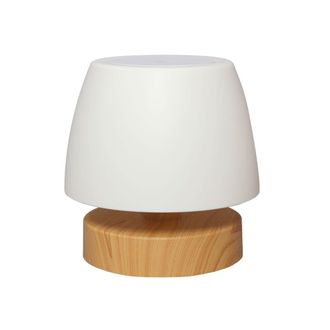 Wonderlamp L&aacute;mpara de mesa n&oacute;rdico recargable y base en acabado madera &oslash;15cm