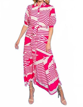 Flying Tomato Seaside Stripe Maxi Dress In Multi