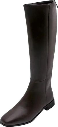 Generic Womens Patent Leather Knee High Boots Slip On Metal Buckle Fashion Shoes