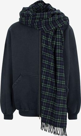 Balenciaga Kapuzensweatjacke mit Schal Unity Sports Icon Oversize
