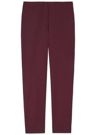 ARMARIUM Asadi Slim-leg Stretch-wool Trousers - Dark Red - 44 (UK12 / M)