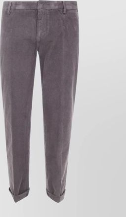 Dondup cotton regular-fit straight-leg trousers