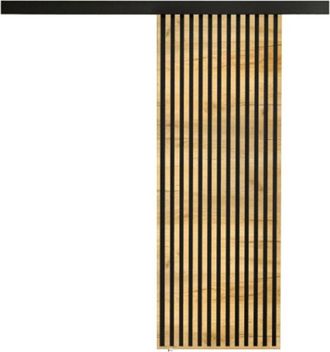 Mirjan24 Mobilier1 - Puerta Corredera Dover 201, Roble Dorado Artesanal + Negro