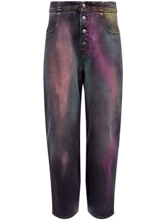 Maison Margiela Jeans dritti con effetto schiarito - Blu