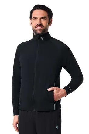 Coolibar Mens Sport Jacket - UPF 50+ Sun Protection - Outpace in Black at Nordstrom, Size Xx-Large