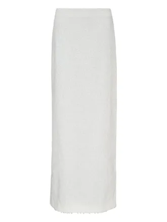 Msgm textured straight skirt - women - Fabric - 40 - White