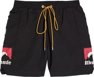 Rhude Rhude Moonlight Print Nylon Shorts - Black - XL