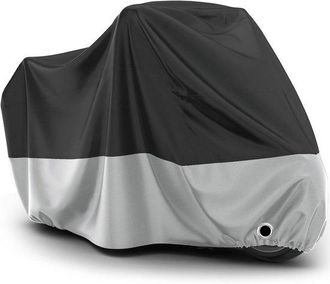 OEM Funda Impermeable Para Motocicleta, 265x105x125cm, Fundas Impermeables Para Motocicleta, Impermeable Para Motocicleta, Universal, Negro Y Naranja