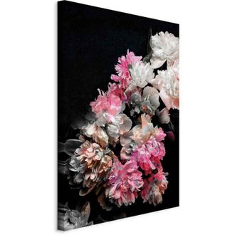 OEM Cuadro - Encanto De Peon&iacute;as (1 Pieza) - Un Colorido Ramo De Flores Sobre Un Fondo Negro