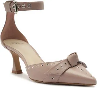 Alexandre Birman Clarita Grommet Pointed Toe Pump in Light Mauve at Nordstrom, Size 9.5