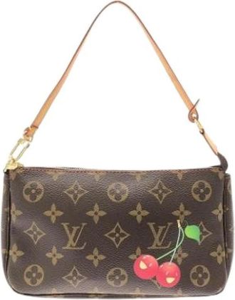 Louis Vuitton Pre-owned Pochette Pouch - Dames - Vintage Mini Tas - Bruin - ONE Size - Vintage