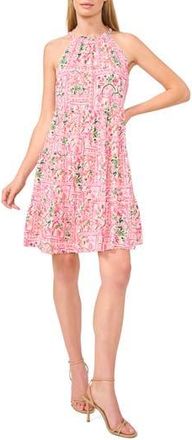CeCe by Cynthia Steffe Floral Tiered Trapeze Dress in New Ivory at Nordstrom Rack, Size X-Large