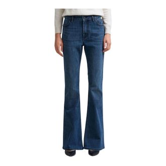 Jeckerson Jeans, Dames, Blauw, W31, Leer, Jennifer - Broek 5 zakken flared fit