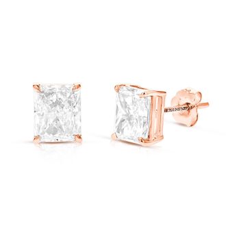 Vir Jewels 2 cttw Radiant Lab Grown Diamond Stud Earrings in 14K Gold With Push Backs For Women