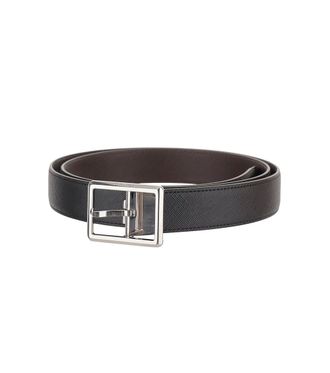 Montblanc Black Logo Cut To Size Reversible Belt