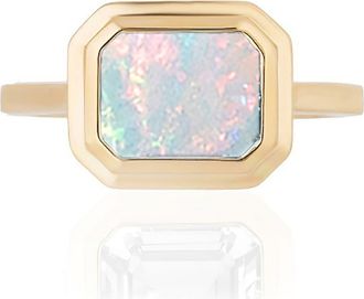 Goshwara Manhattan Emerald Cut Ring in Opal at Nordstrom, Size 7