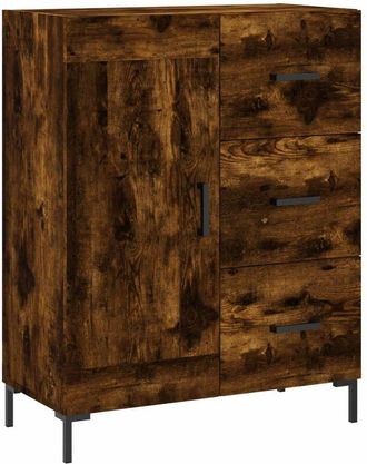 vidaXL Vidaxl - Aparador de madera de ingeniería roble ahumado 69,5x34x90 cm