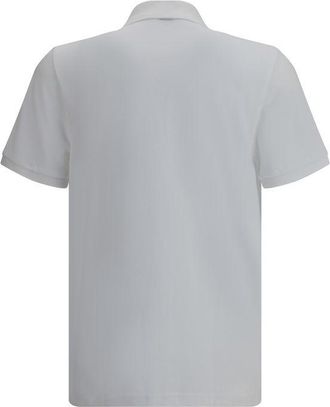 Moose Knuckles Mens White Cotton Polo Shirt