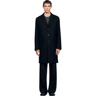 Sandro Wool and cashmere coat in Black at Nordstrom, Size Xx-Large