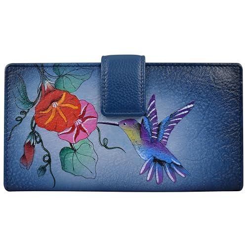 Bleu Paon Le Tanneur Emilie Moyen Porte-Monnaie Anuschka SOLDE