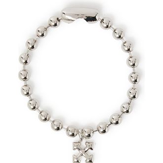 Off-white Mens Arrow Ball Chain Bracelet in Silver at Nordstrom, Size Medium