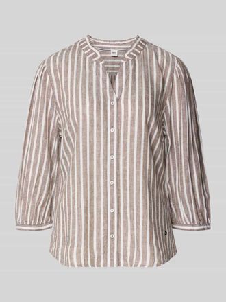 Brax Brax Regular Fit Hemdbluse aus Leinen-Viskose-Mix Modell VIOLET in Hellbraun, Gr&ouml;&szlig;e 36