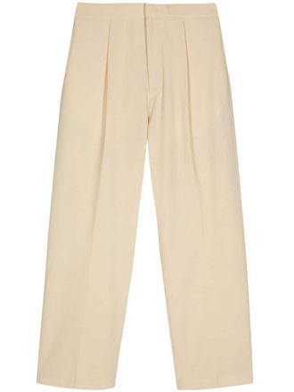 BONSAI pleated trousers - men - Polyester/Elastane/Virgin Wool - L - Neutrals
