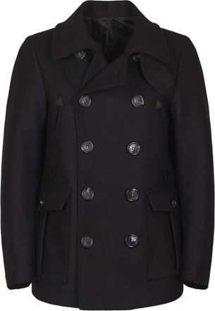 Dsquared2 Jassen, Heren, Zwart, XL, Wol, Wollen Peacoat