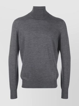 Brunello Cucinelli wool turtleneck sweater with ribbed cuffs and hem