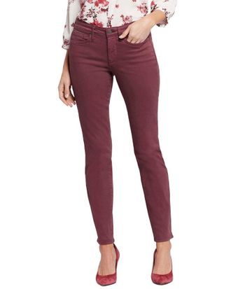 NYDJ Petite Sheri Dark Cherry Slim Jean