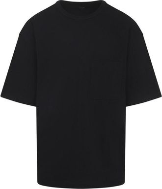 Christophe Lemaire Boxy Short Sleeves Black Cotton T-Shirt