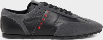 Marni Men & apos;s Logo Leather Low-Top Sneakers