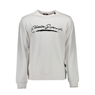 Plein Sport Bianco Cotton Mens Mens Sweatshirt