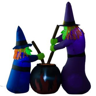 TJ Hughes Halloween Inflatable Witch 1.8m - TJ Hughes