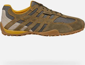 Geox Scarpe Snake Original Uomo Verde Militare/grigio Scuro