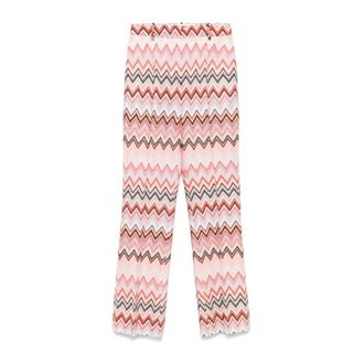Missoni Stijlvolle damesbroek voor veelzijdige gelegenheden - Dames - Straight fit broeken - Veelkleurig - XS - Katoen - Broeken