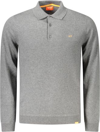 Sun 68 Polo Shirt met Lange Mouwen - Heren - Polos - Grijs - XL - Tops