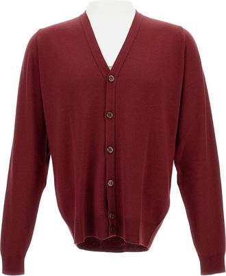 John Smedley Extra-Fine Merino Wool Cardigan With V-Neck Design