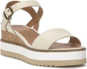 Lucky Brand Tema Platform Wedge Sandal in Tusk at Nordstrom Rack, Size 7.5