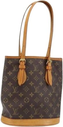 Louis Vuitton Pre-owned Bucket Bags, female, Brown, Size: ONE SIZE Pre-owned Monogram Canvas Bucket Bag