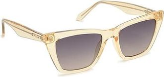 Quay Call The Shots Fashion Sunglasses Daffodil/Grey, Plastic/Polycarbonate