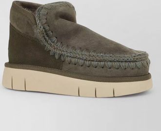 Mou sheepskin platform slippers