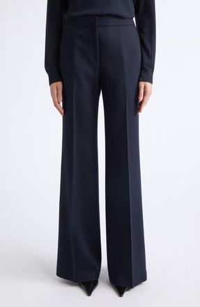 Lafayette 148 New York The Lafayette Camel Hair Wide Leg Pants in Ink at Nordstrom, Size 12