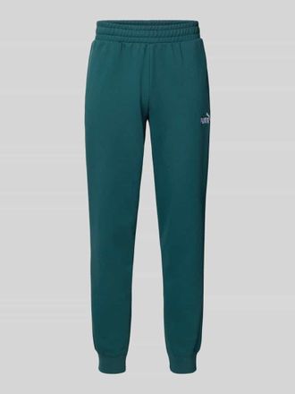 Puma Sweatpants mit Label-Stitching und elastischem Bund in Bottle, Gr&ouml;&szlig;e XXL