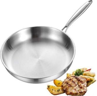 OEM Sart&eacute;n De Acero Inoxidable (28 Cm/11 Pulgadas), De 3 Capas, Completamente No T&oacute;xica, 100 % Libre De Contaminantes, Se Calienta R&aacute;pidamente, Ahorra Un 