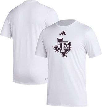 adidas Mens adidas White Texas A&M Aggies Primary Locker Logo Pre-Game AEROREADY T-Shirt at Nordstrom, Size Xxx-Large