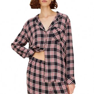 Rails Luna Pajama Set In Onyx Plum